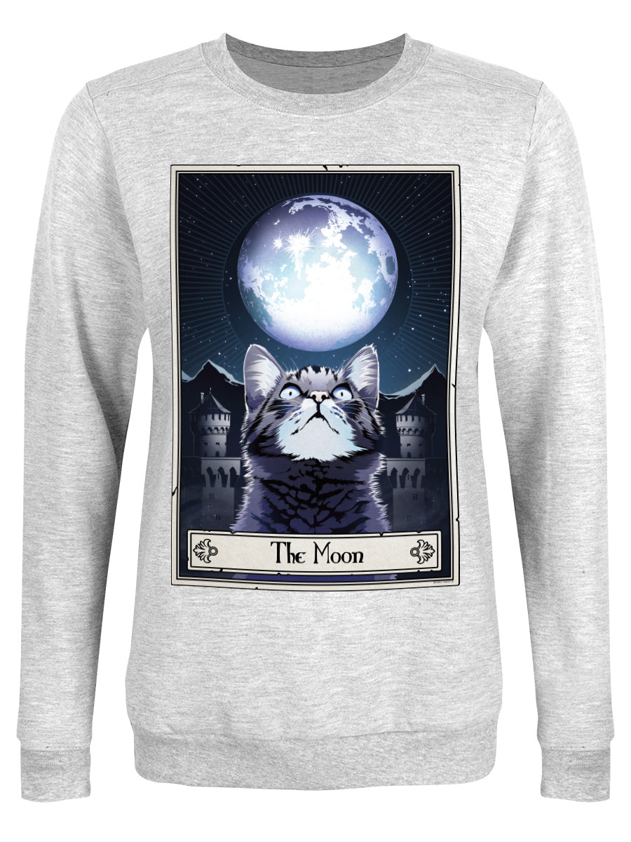Deadly Tarot Felis The Moon Ladies Grey Sweatshirt
