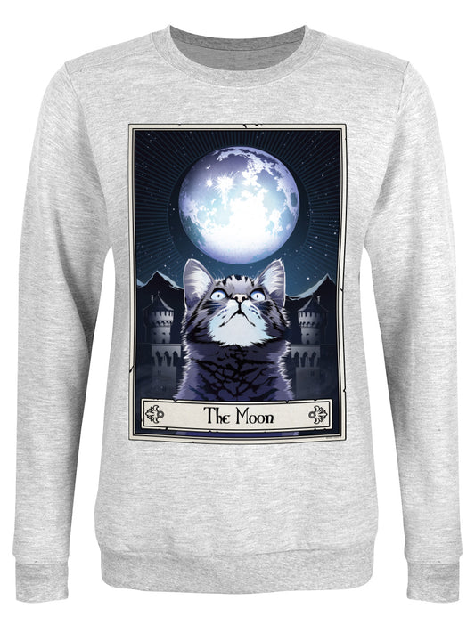 Deadly Tarot Felis The Moon Ladies Grey Sweatshirt