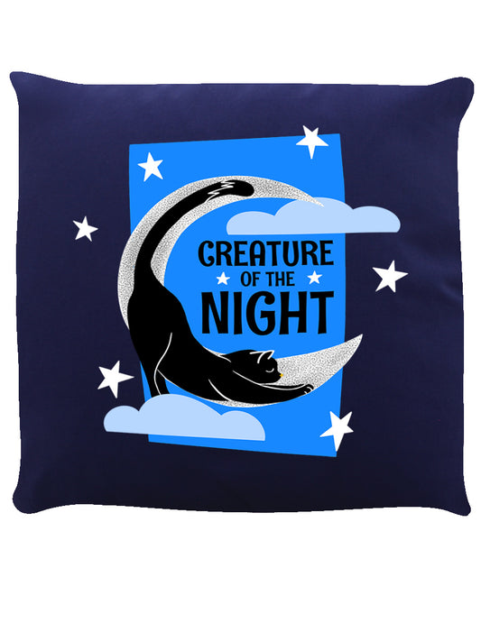 Witches Familiar Creature Of The Night Navy Cushion