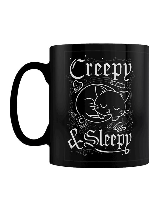 Creepy & Sleepy Black Mug