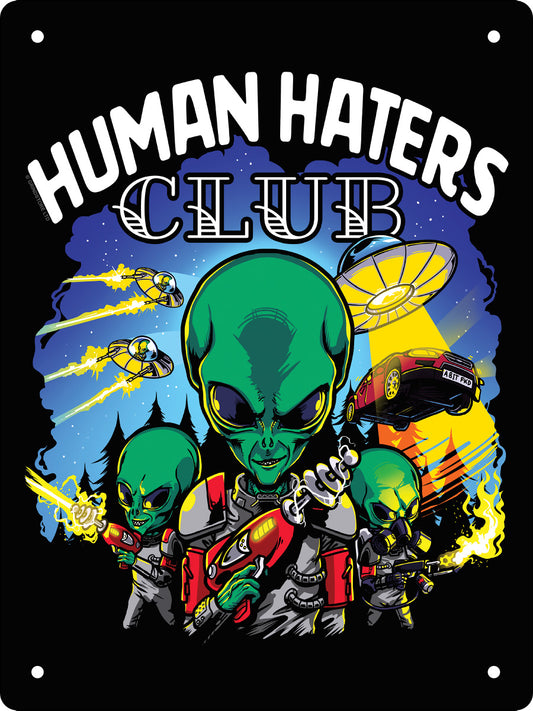 Human Haters Club Mini Tin Sign