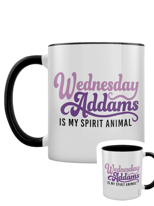 Wednesday Addams Is My Spirit Animal Black Inner 2-Tone Mug