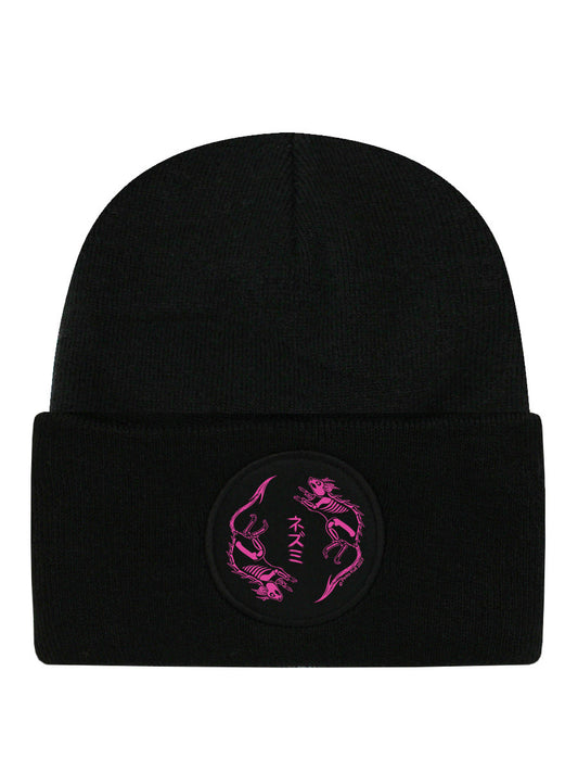 Pinku Kult Nezumi Black Beanie