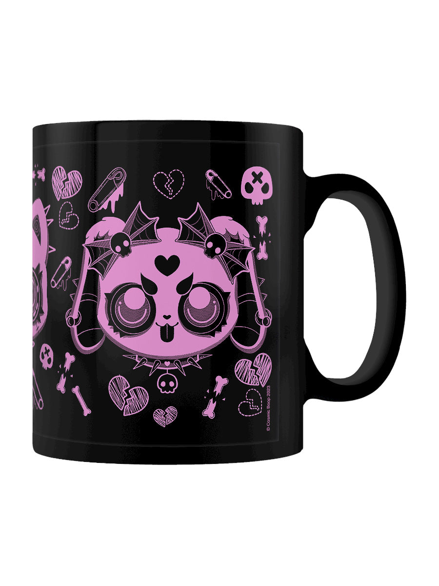 Cosmic Boop Brutal Doodles Black Mug