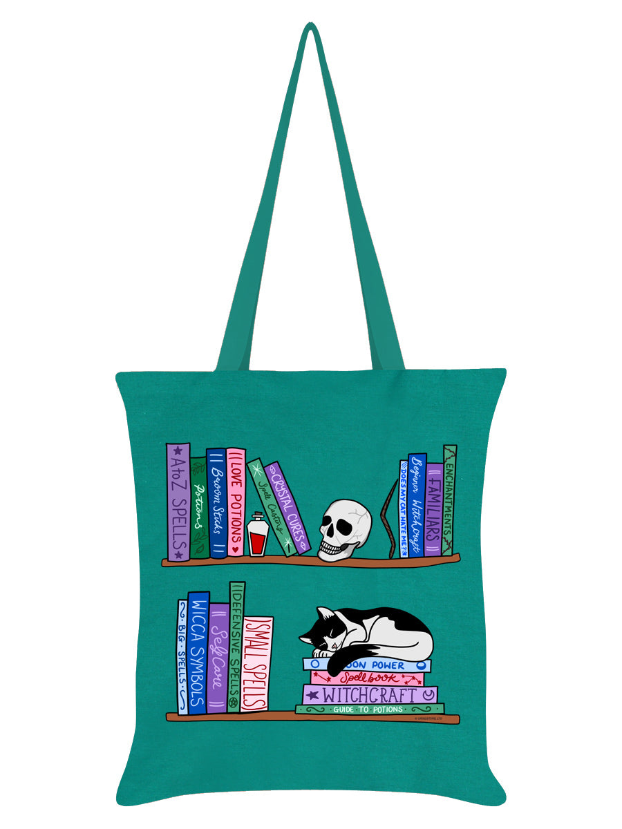 Spellbooks & Familiars Emerald Green Tote Bag