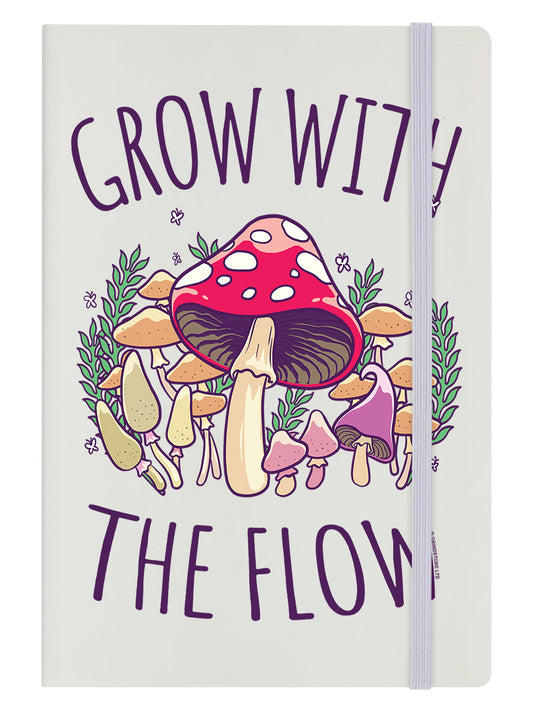 Grow With The Flow Cream A5 Hard Cover Notebook