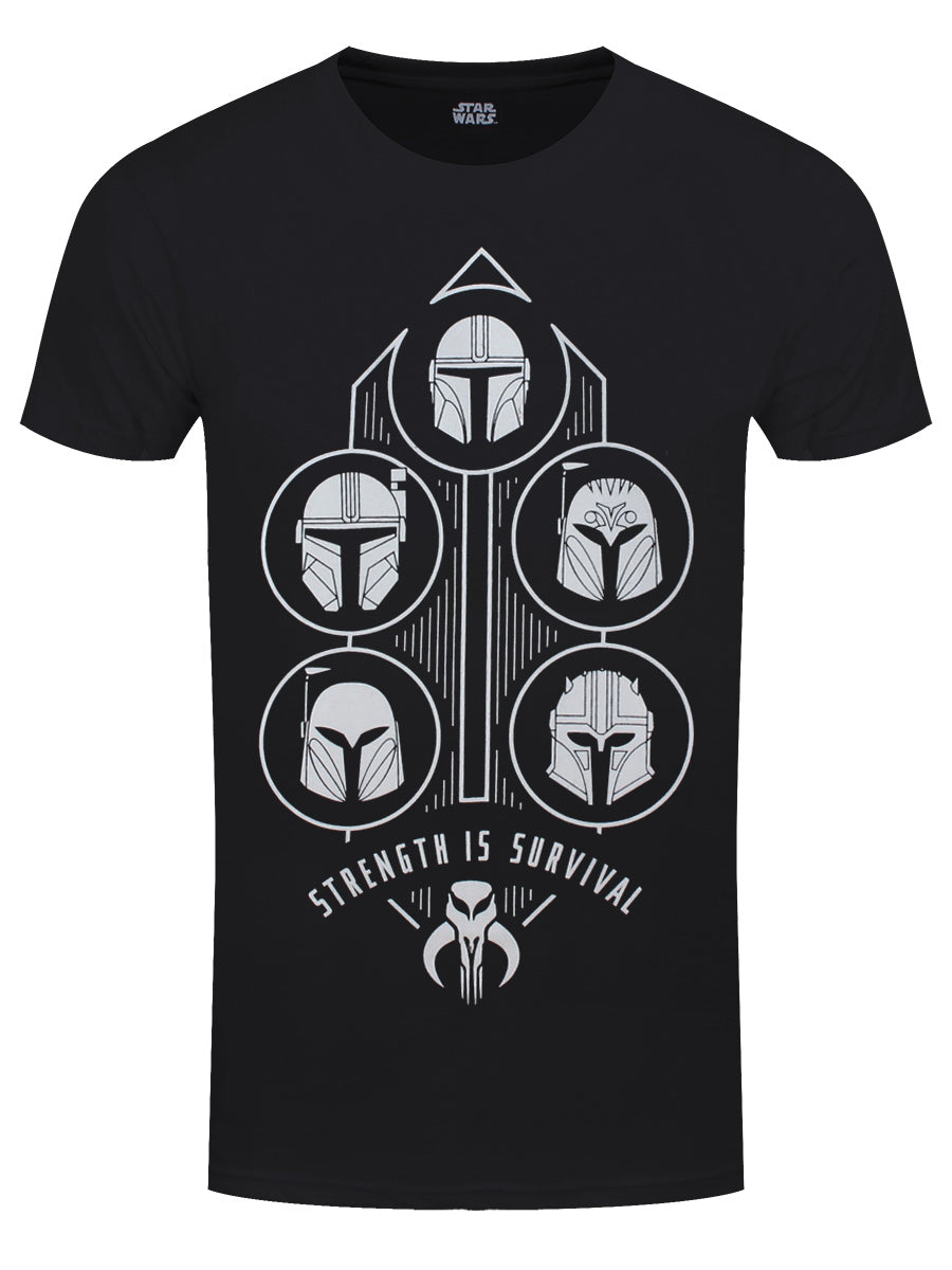 Star Wars: The Mandalorian Strength Is Survival Men's Black T-Shirt