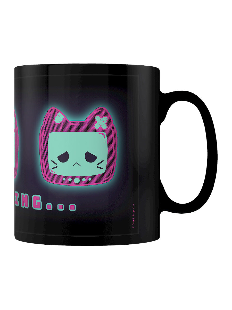 Cosmic Boop Now Loading Black Mug