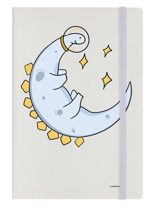 Lunar-saur Moon Cream A5 Hard Cover Notebook