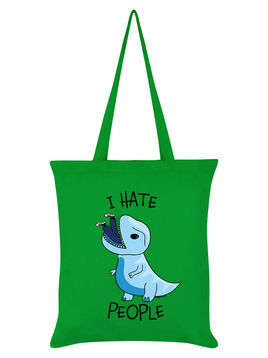 I Hate People Dinosaur Green Tote Bag