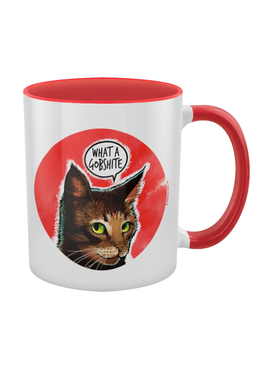 Cute But Abusive - What A Gobshite Red Inner 2-Tone Mug