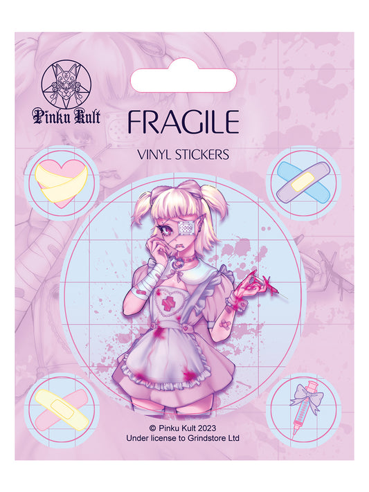 Pinku Kult Fragile Vinyl Sticker Set