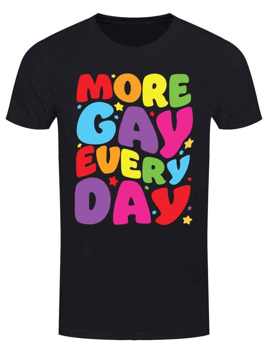 More Gay Every Day Men's Black T-Shirt