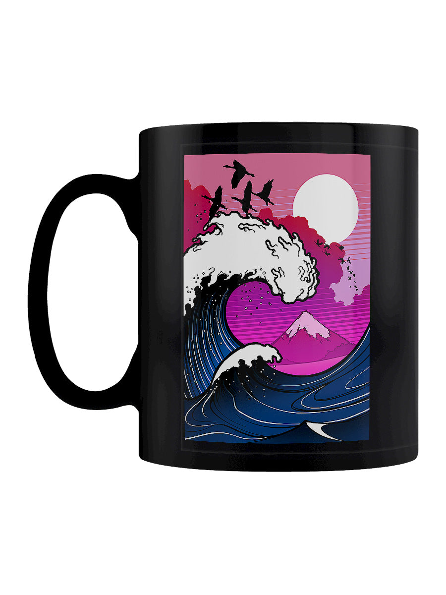 The Great Wave Black Mug