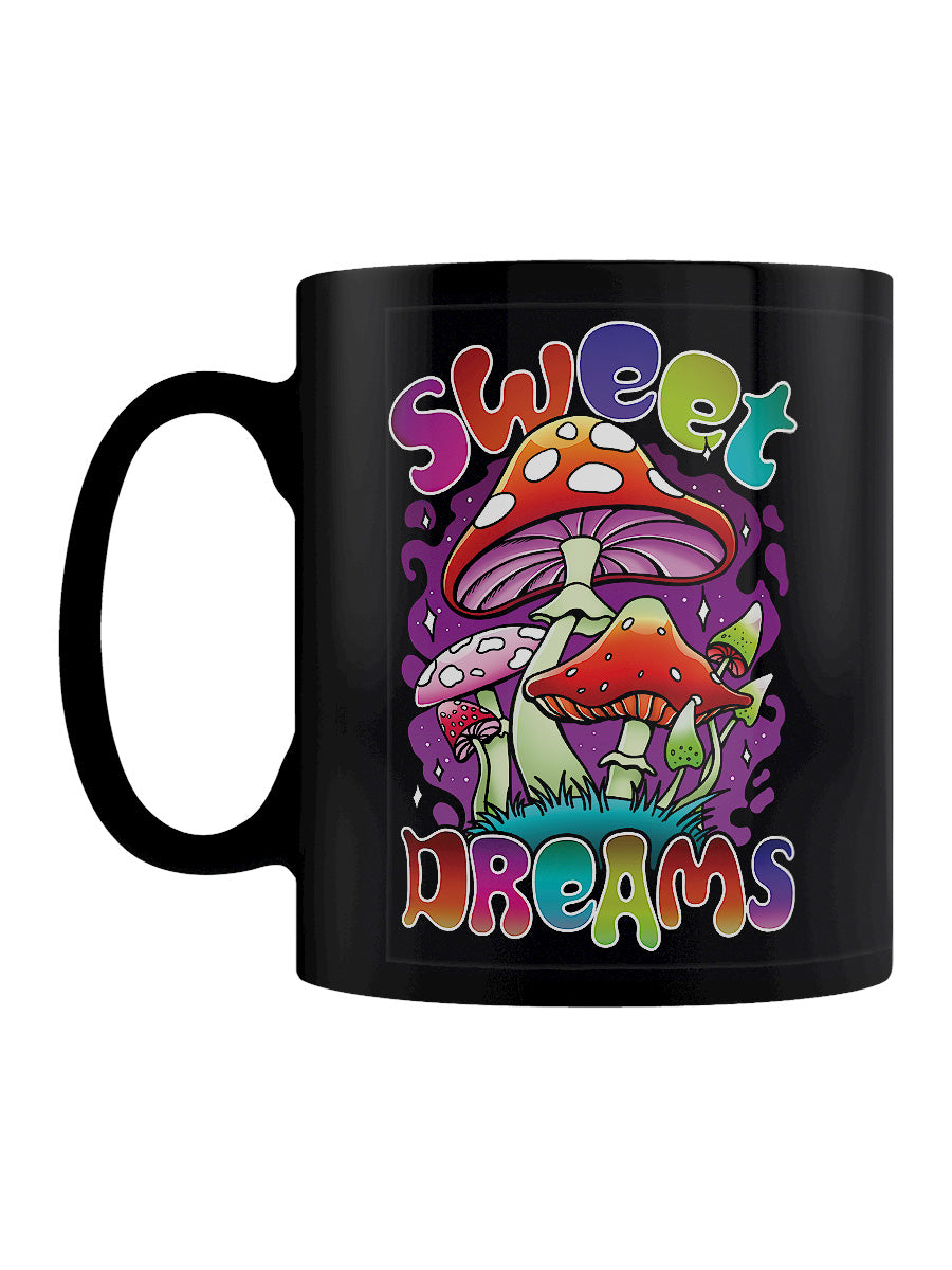 Sweet Dreams Mushroom Black Mug