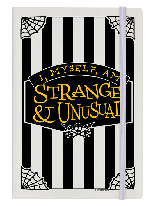 I, Myself, Am Strange & Unusual Cream A5 Hard Cover Notebook