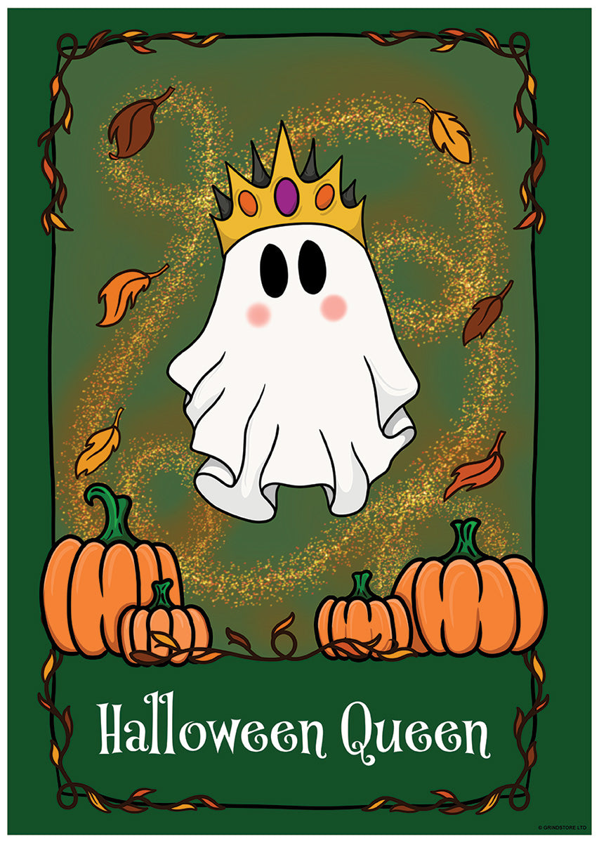 Galaxy Ghouls Halloween Queen Ghost Tarot Mini Poster