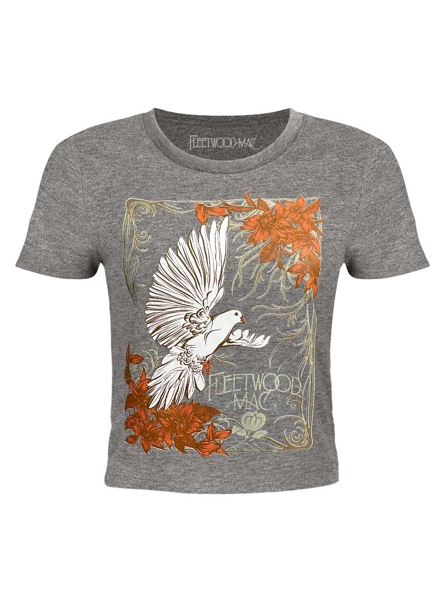 Fleetwood Mac Dove Ladies Grey Crop Top