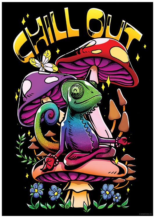 Chill Out Chameleon Mini Poster