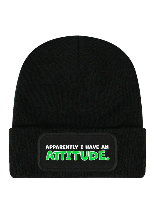 Apparently I Have An Attitude Black Beanie