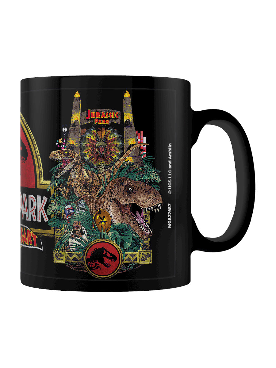 Jurassic Park 30th Anniversary Logo Black Mug