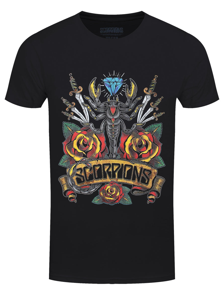 Scorpions Traditional Tattoo Men's Black T-Shirt