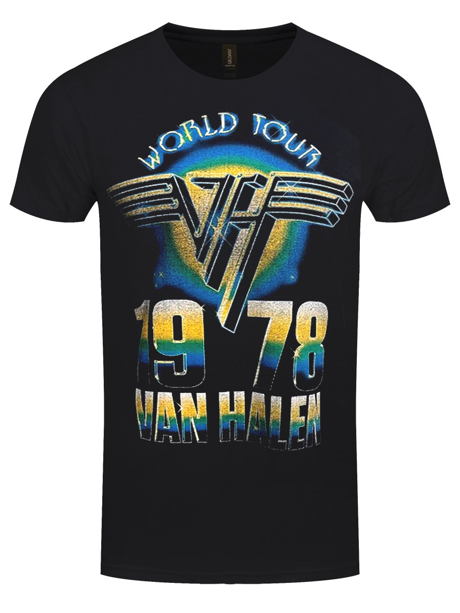 Van Halen 1978 Logo Vintage Maglietta da Uomo Musica Rock and Roll Band Van Halen 1978 Logo Vintage Maglietta da Uomo Musica Rock and Roll Band