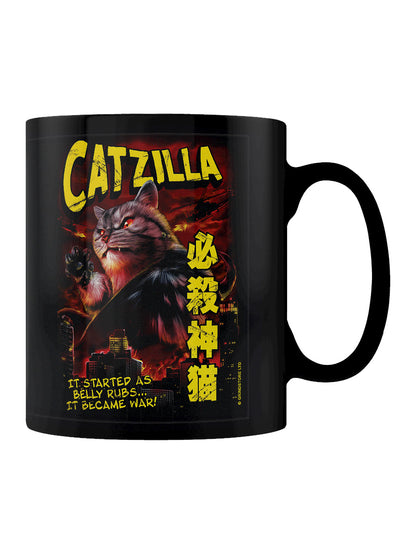 Horror Cats Catzilla Black Mug
