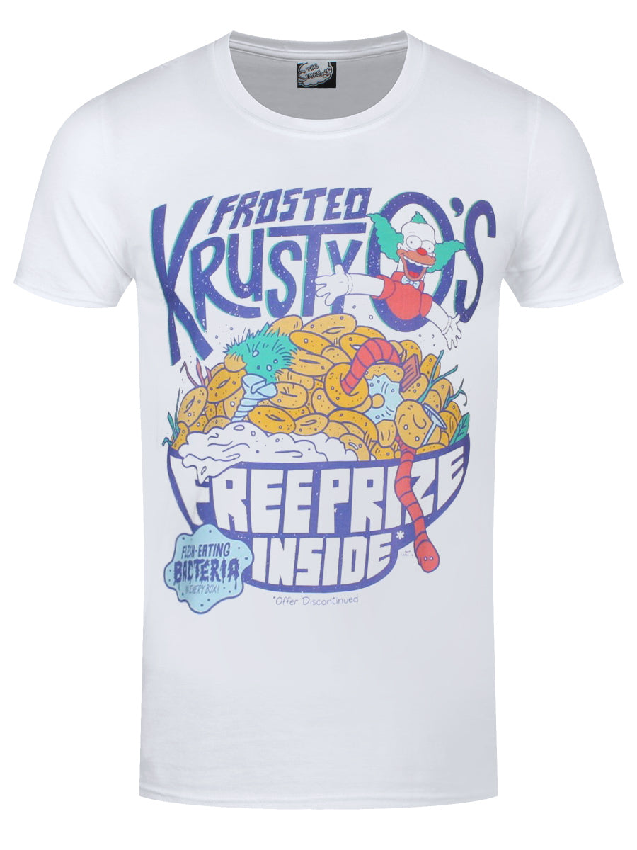 The Simpsons Frosted Crusty Q's Men's White T-Shirt