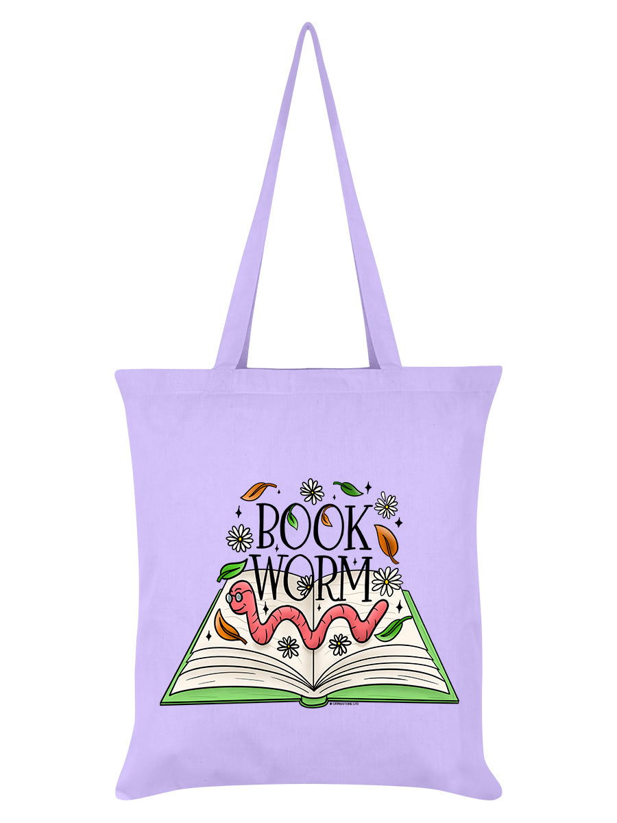 Book Worm Lilac Tote Bag