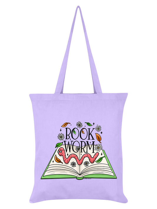 Book Worm Lilac Tote Bag