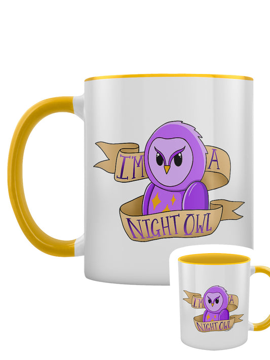 I'm A Night Owl Yellow Inner 2-Tone Mug