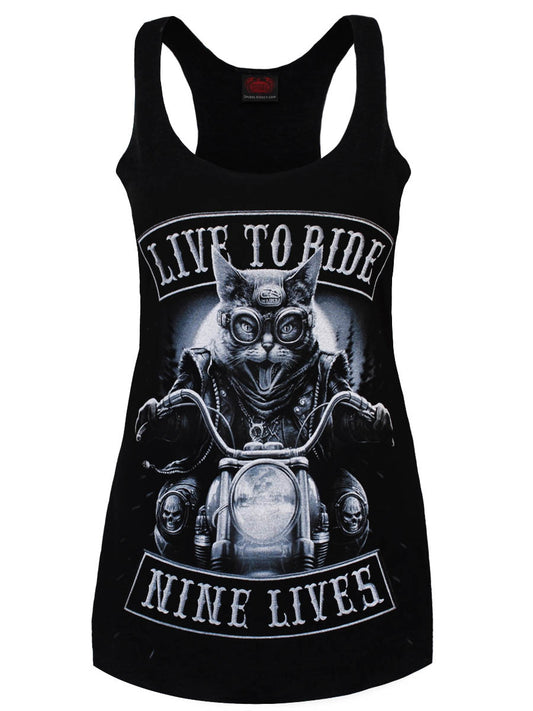 Spiral Nine Lives Razor Back Ladies Vest