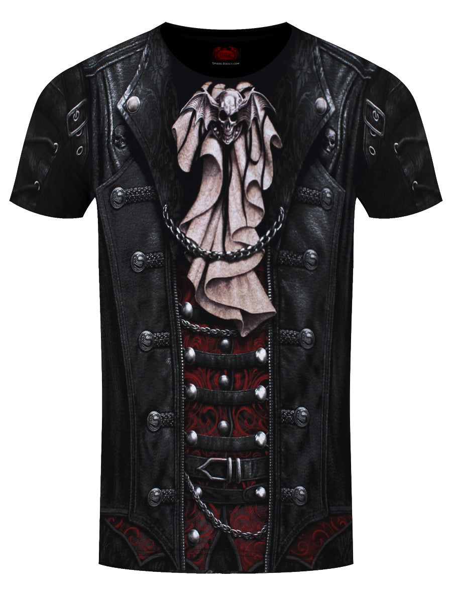 Spiral Goth Wrap Men's Black T-Shirt