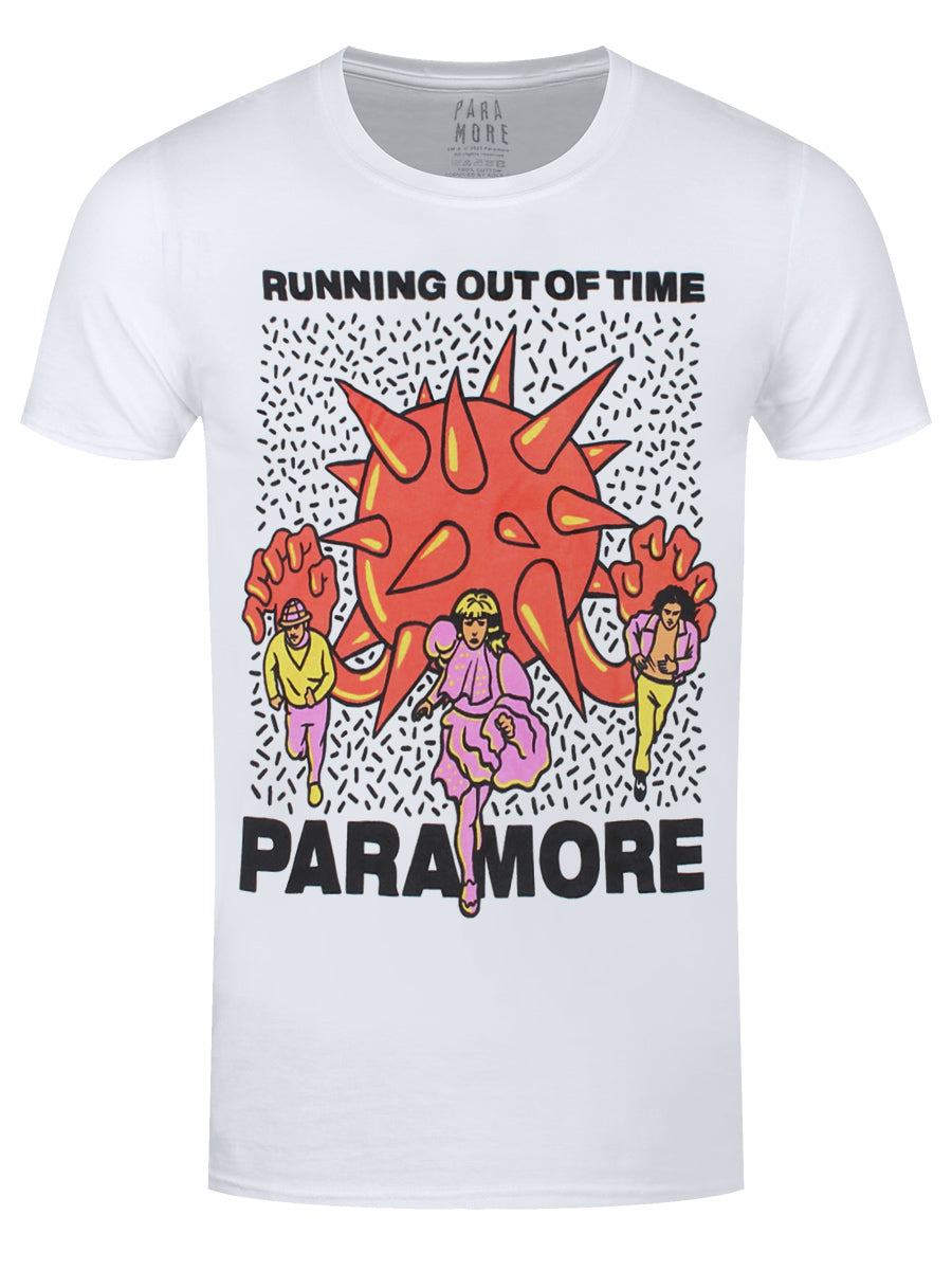 Paramore Running Out Of Time Men's White T-Shirt