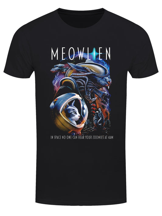 Horror Cats Meowlien Men's Black T-Shirt