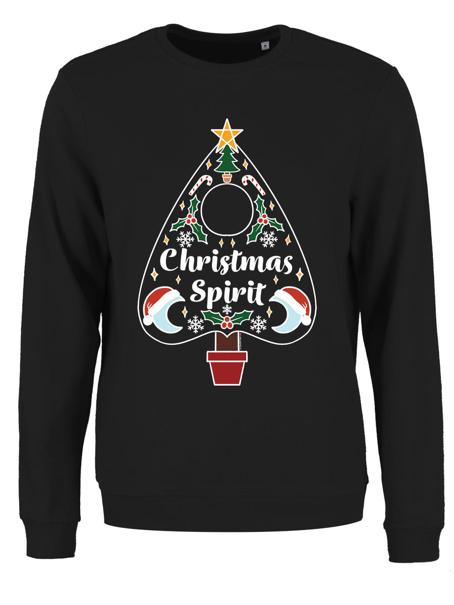 Christmas Spirit Ouija Ladies Black Christmas Jumper