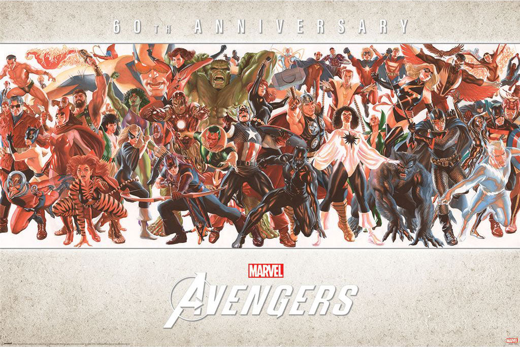 Avengers Line Up (By Alex Ross) Maxi Poster