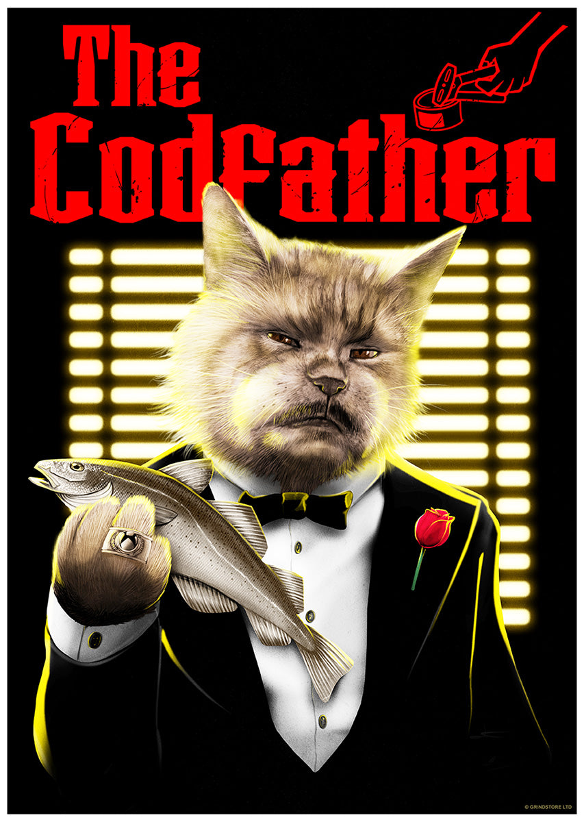 Horror Cats The Codfather Mini Poster