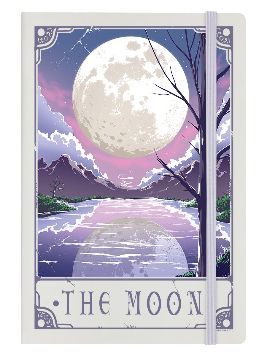 Deadly Tarot Awakening - The Moon Cream A5 Hard Cover Notebook