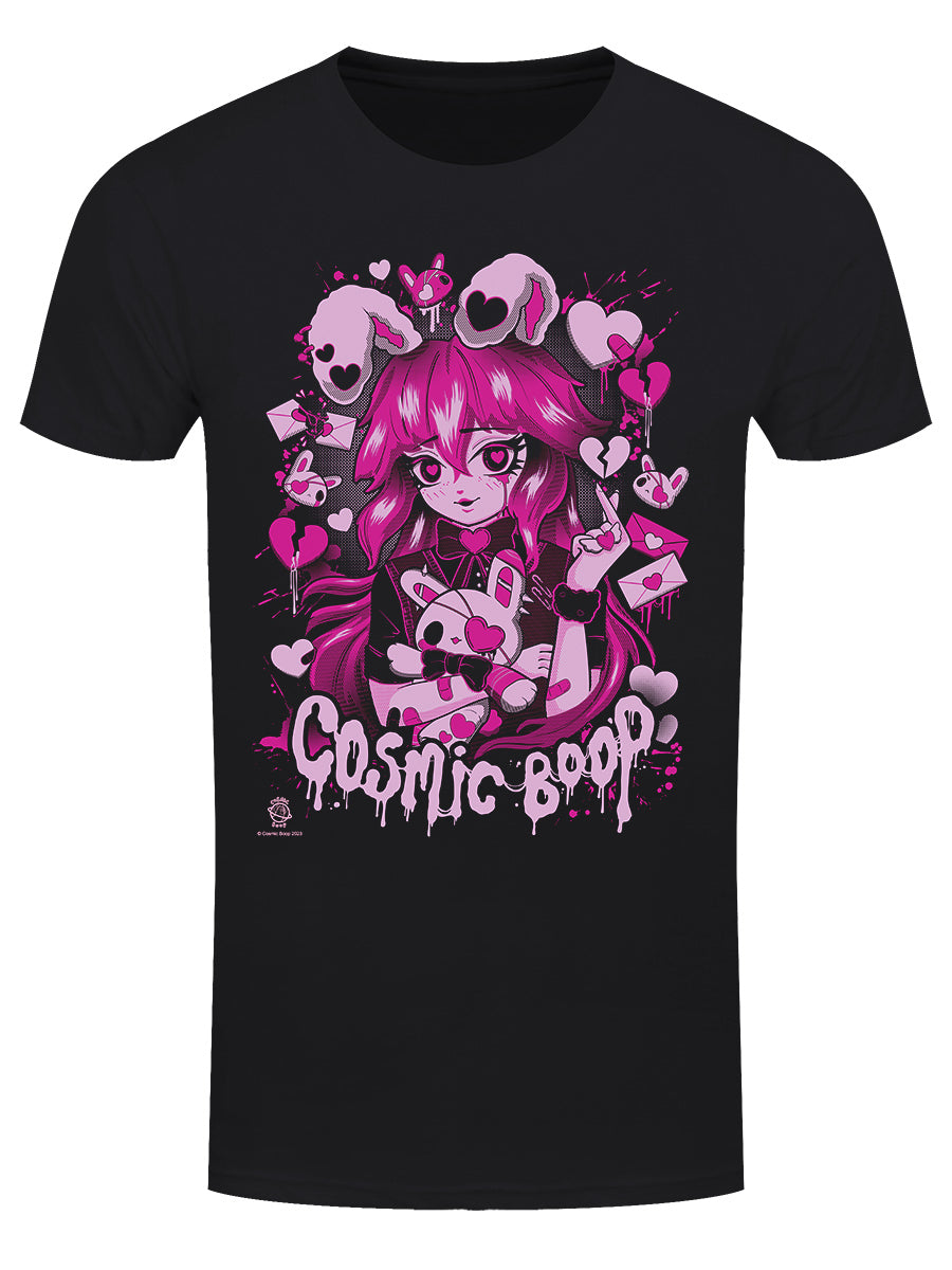 Cosmic Boop Love Letters Men's Black T-Shirt