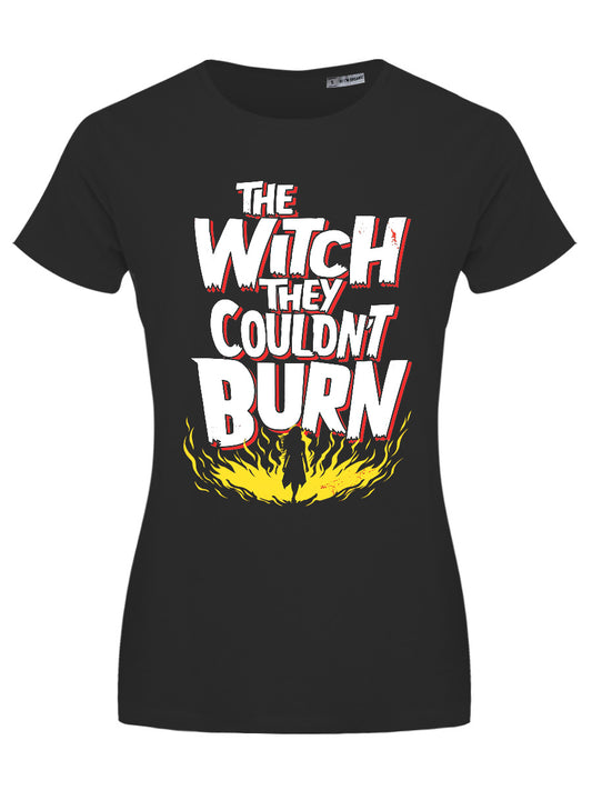 The Witch They Couldn't Burn Ladies Black T-Shirt