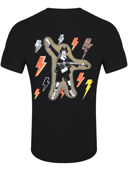 AC/DC Bolt Array 50th Anniversary Men's Black T-Shirt