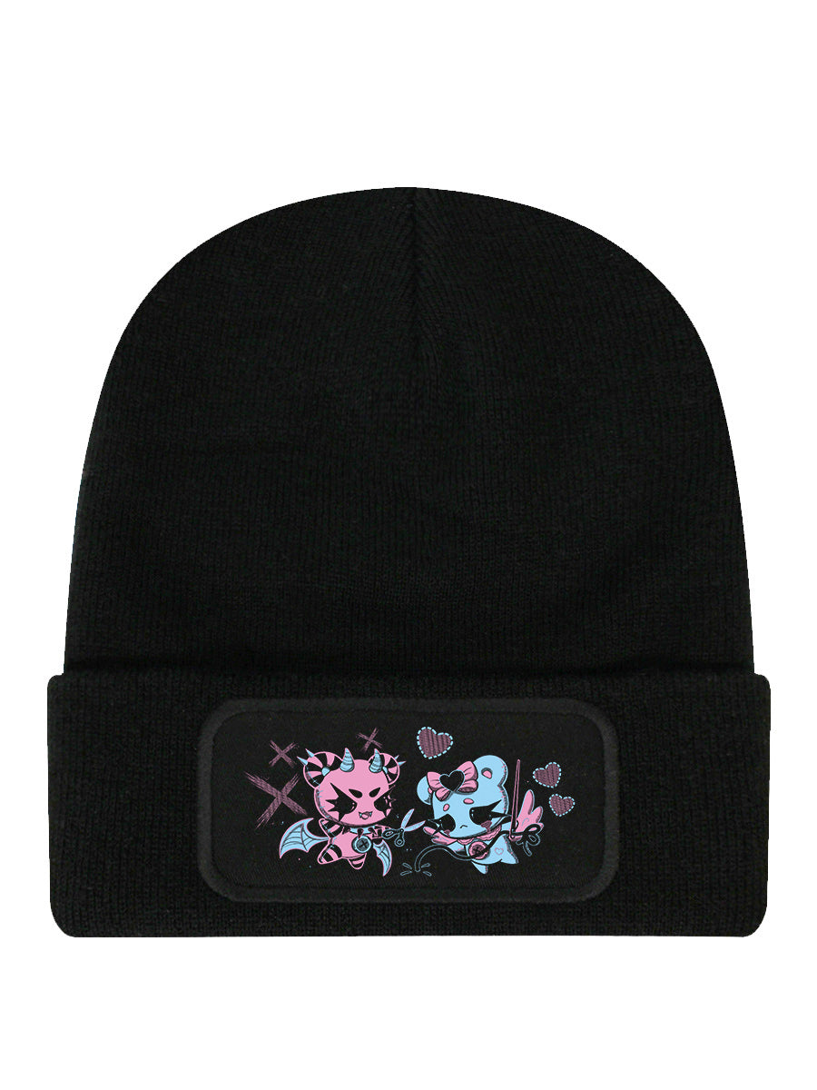 Cosmic Boop Two Aesthetics Black Beanie