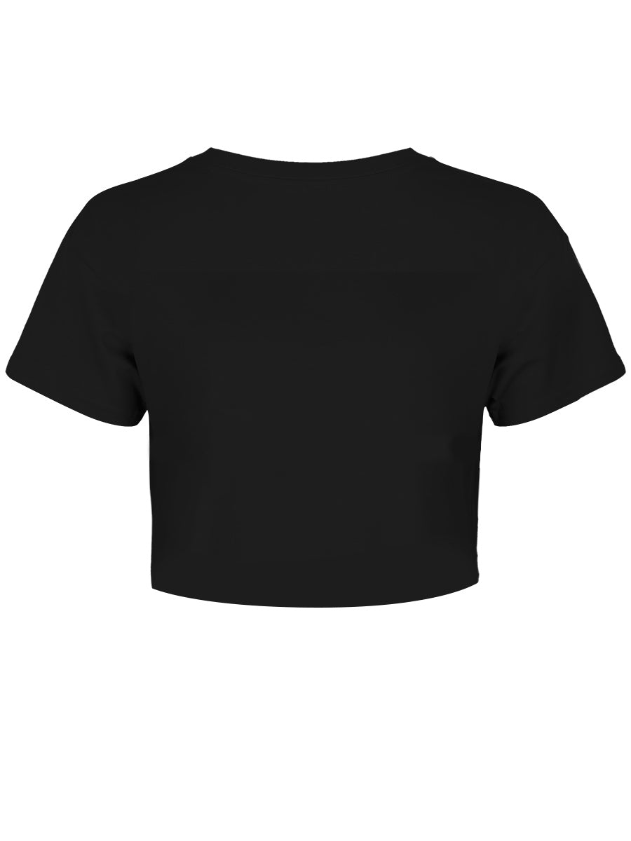 Cosmic Boop Two Aesthetics Black Crop Top