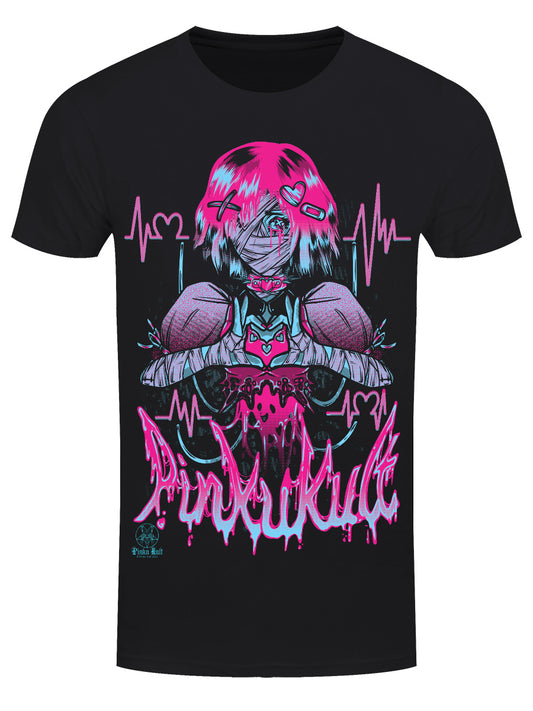 Pinku Kult Heartbeat Men's Black T-Shirt