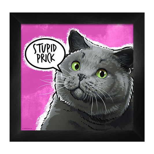 Cute But Abusive Stupid Prick Framed Print