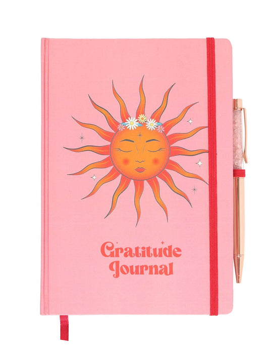 The Sun Gratitude Journal with Rose Quartz Pen