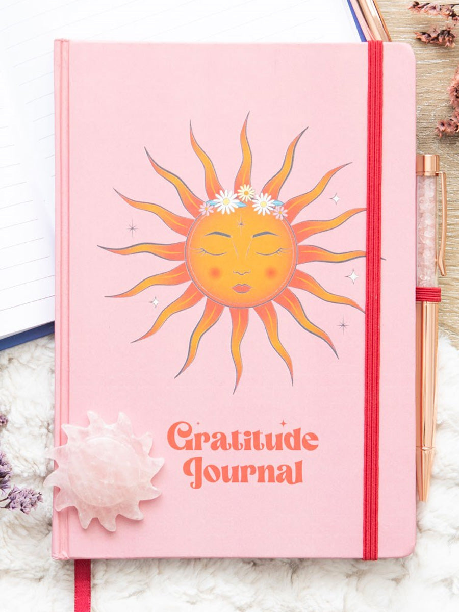 The Sun Gratitude Journal with Rose Quartz Pen