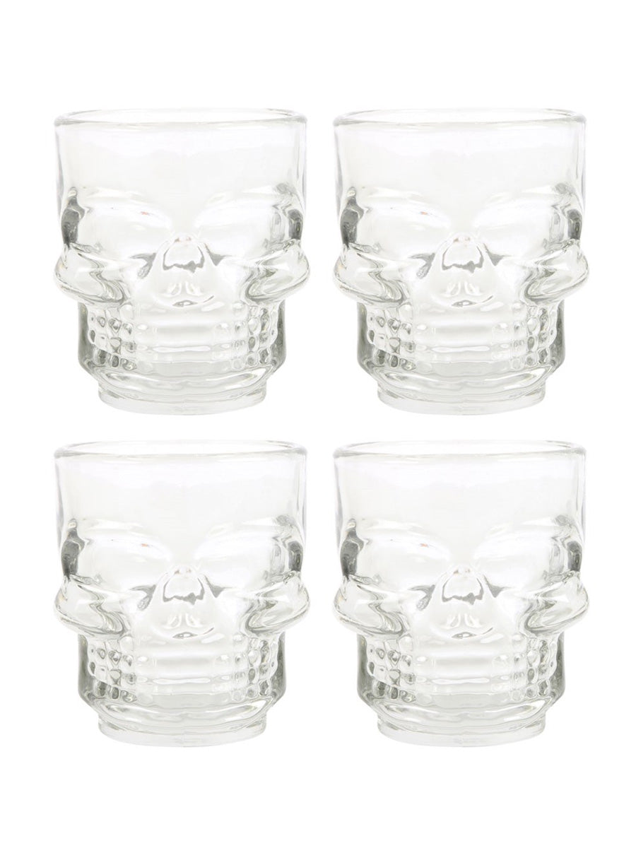 Set of 4 Skull Shot Glasses Set